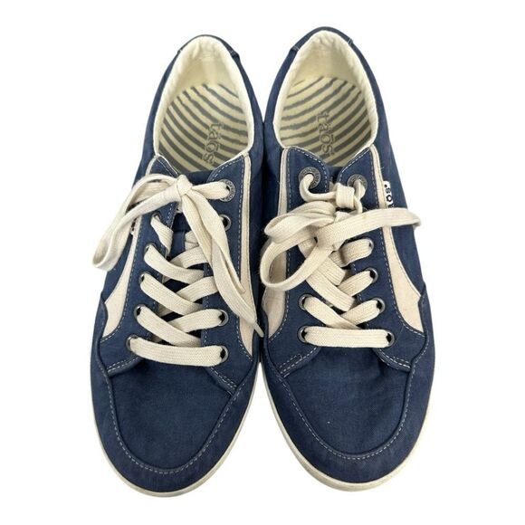 TAOS WOMEN'S SHOOTING STAR INDIGO BEIGE DISTRESSED size 9.5 wide - Picture 5 of 6